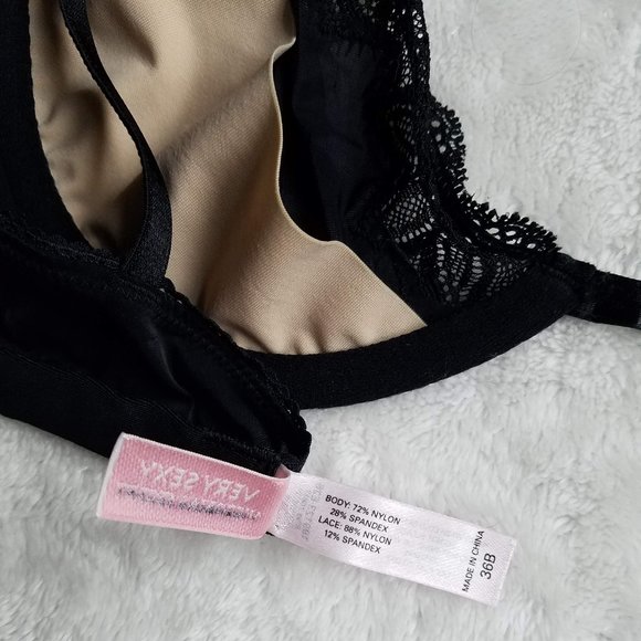 NWOT Victoria's Secret Very Sexy Black Lace Bra - Picture 8 of 9